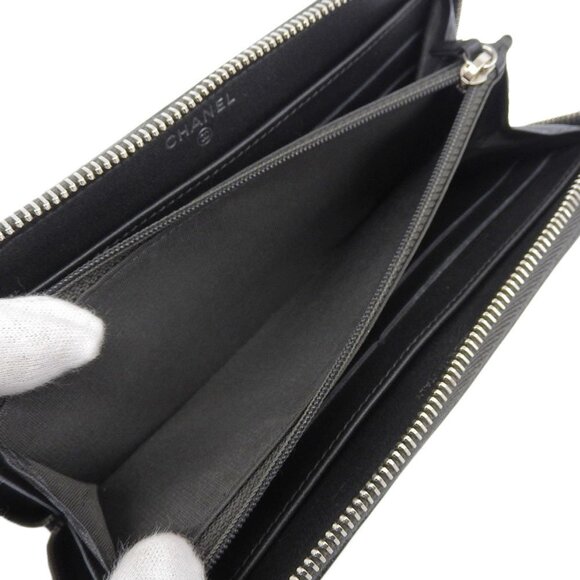 CHANEL Gray Coco Mark Wallet - Picture 4 of 7